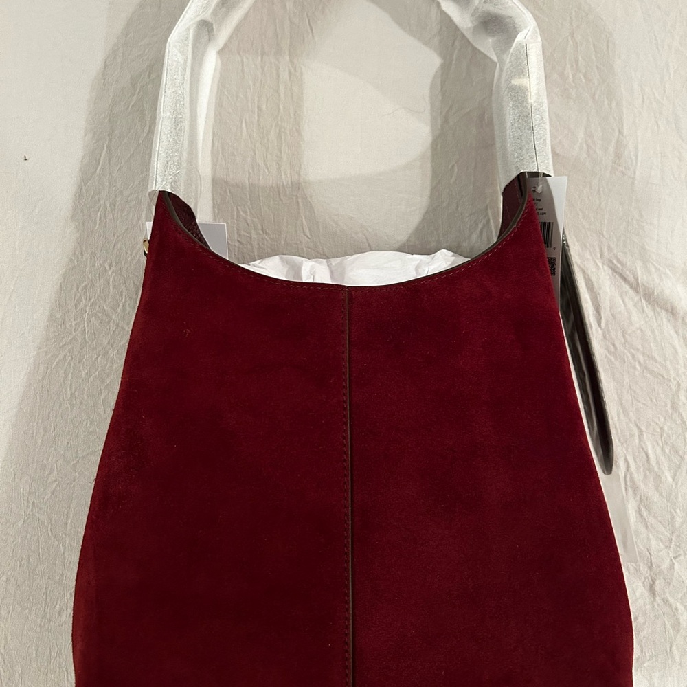 Kate Spade Burgundy Suede Shoulder Bag - Picture 7 of 9